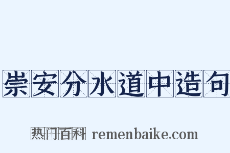崇安分水道中造句是什么意思的图片